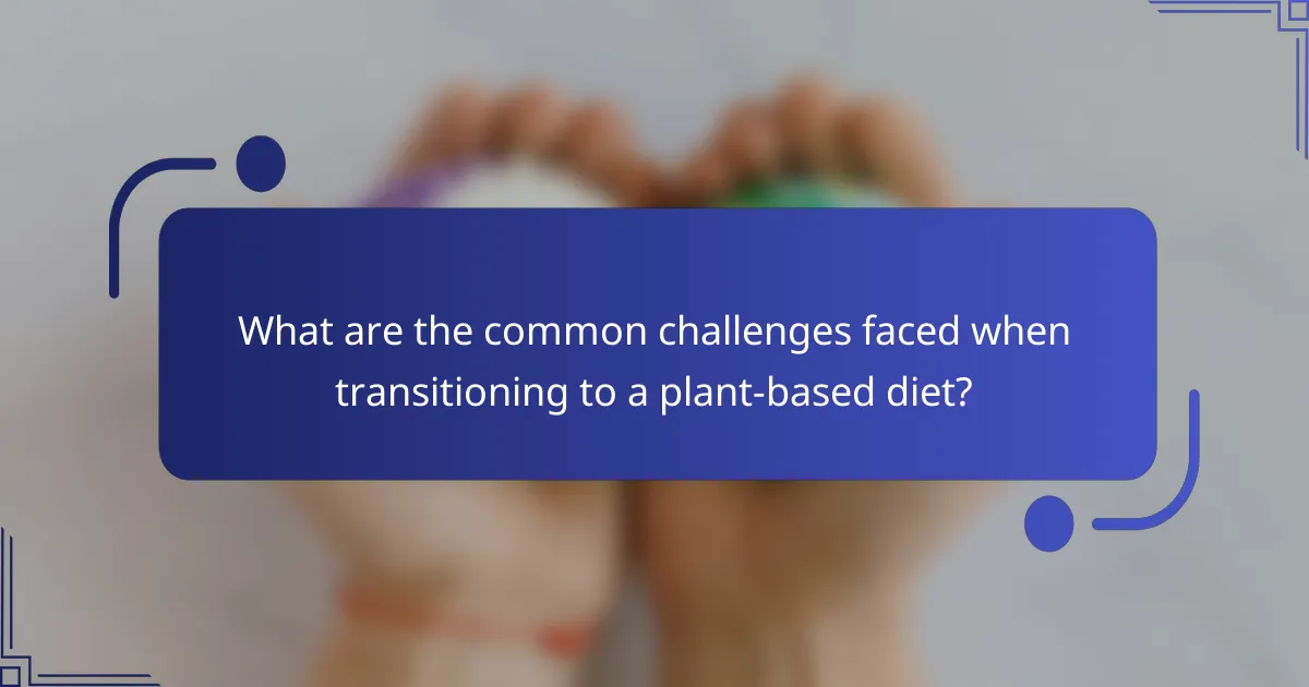 What are the common challenges faced when transitioning to a plant-based diet?