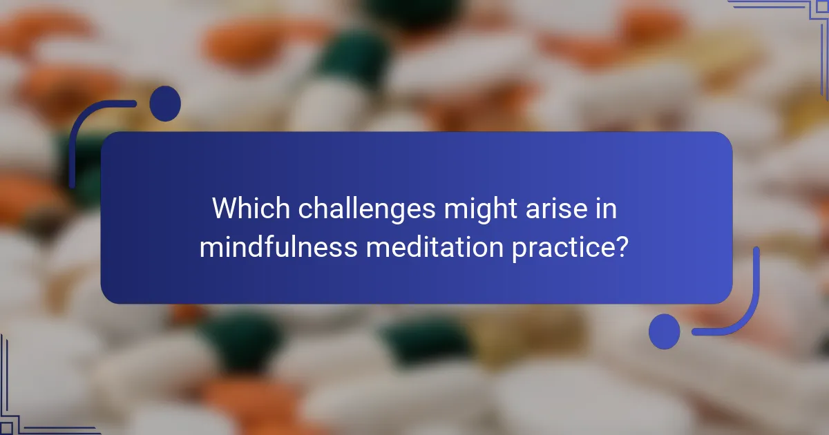 Which challenges might arise in mindfulness meditation practice?
